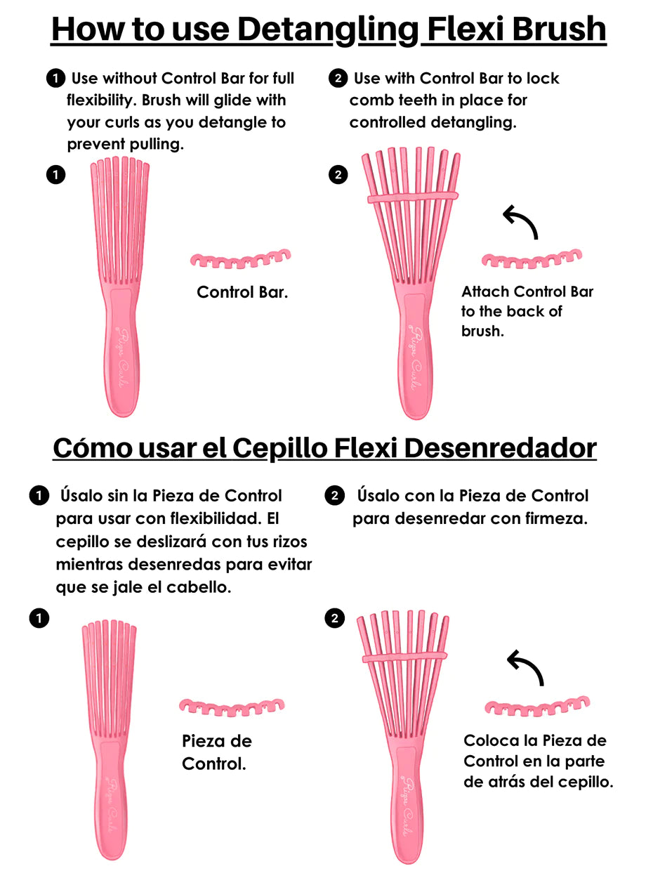 Rizos Curls - Pink Detangling Flexi Brush