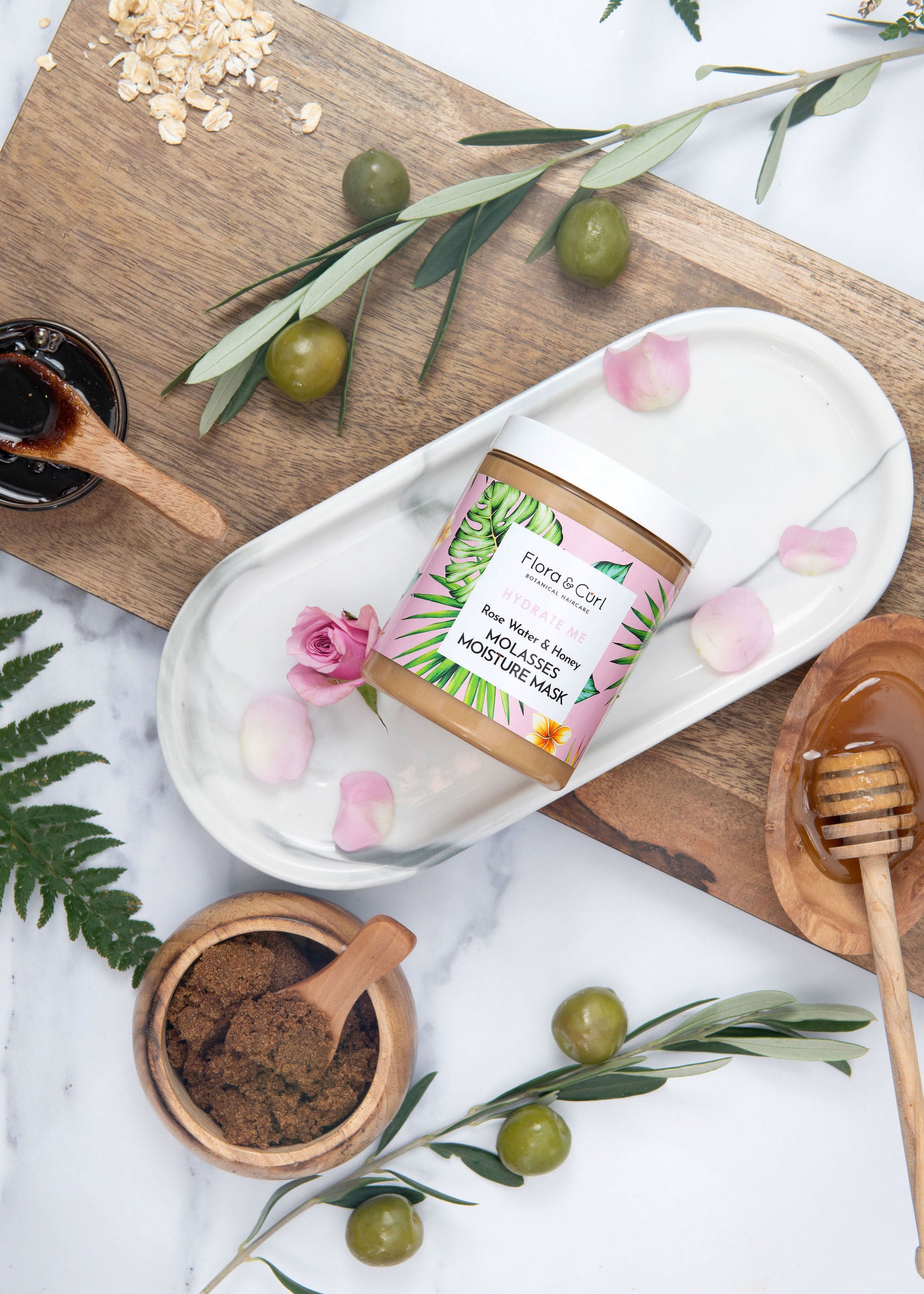 Flora & Curl - Rose Water & Honey Molasses Moisture Mask