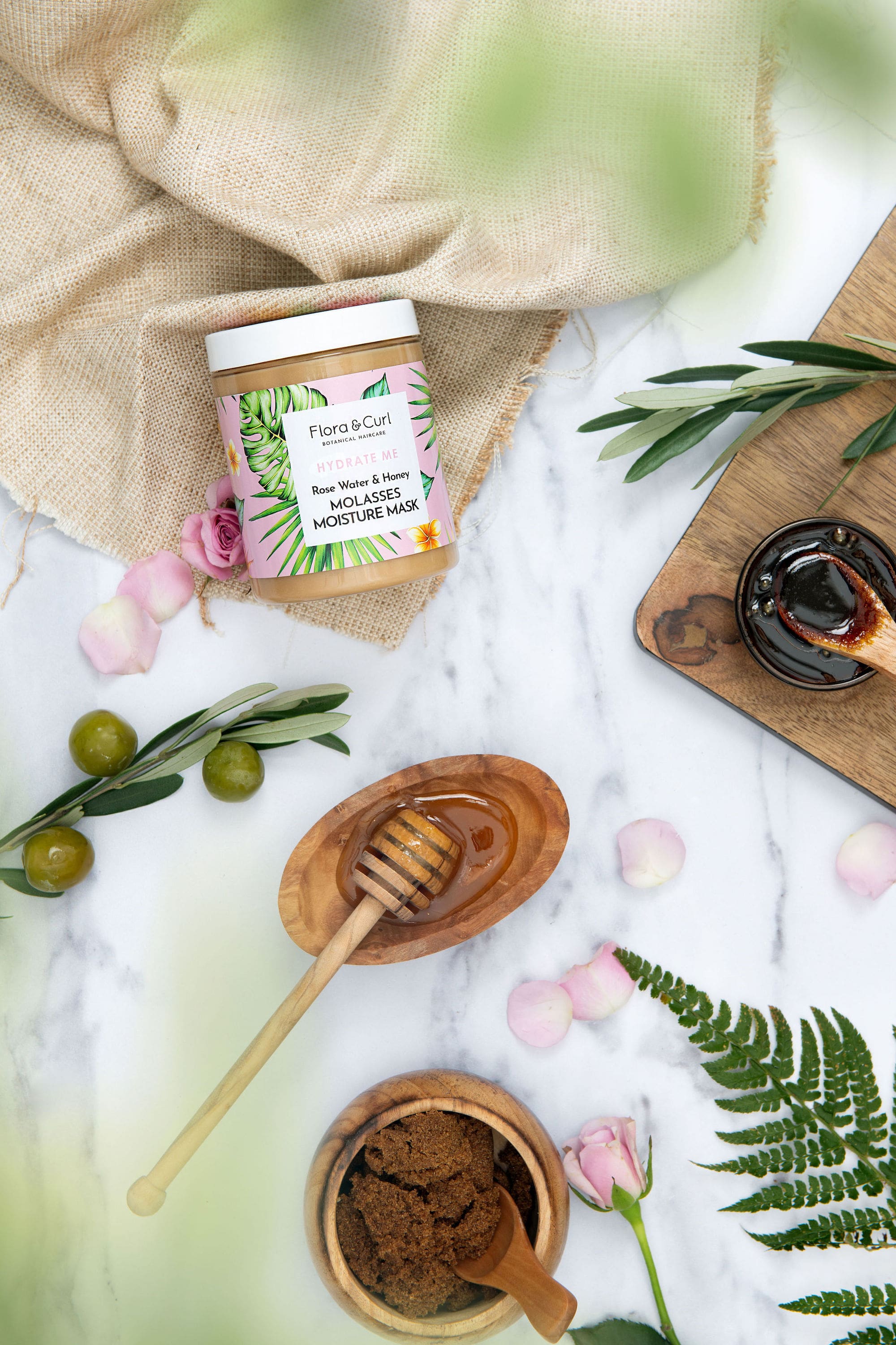Flora & Curl - Rose Water & Honey Molasses Moisture Mask