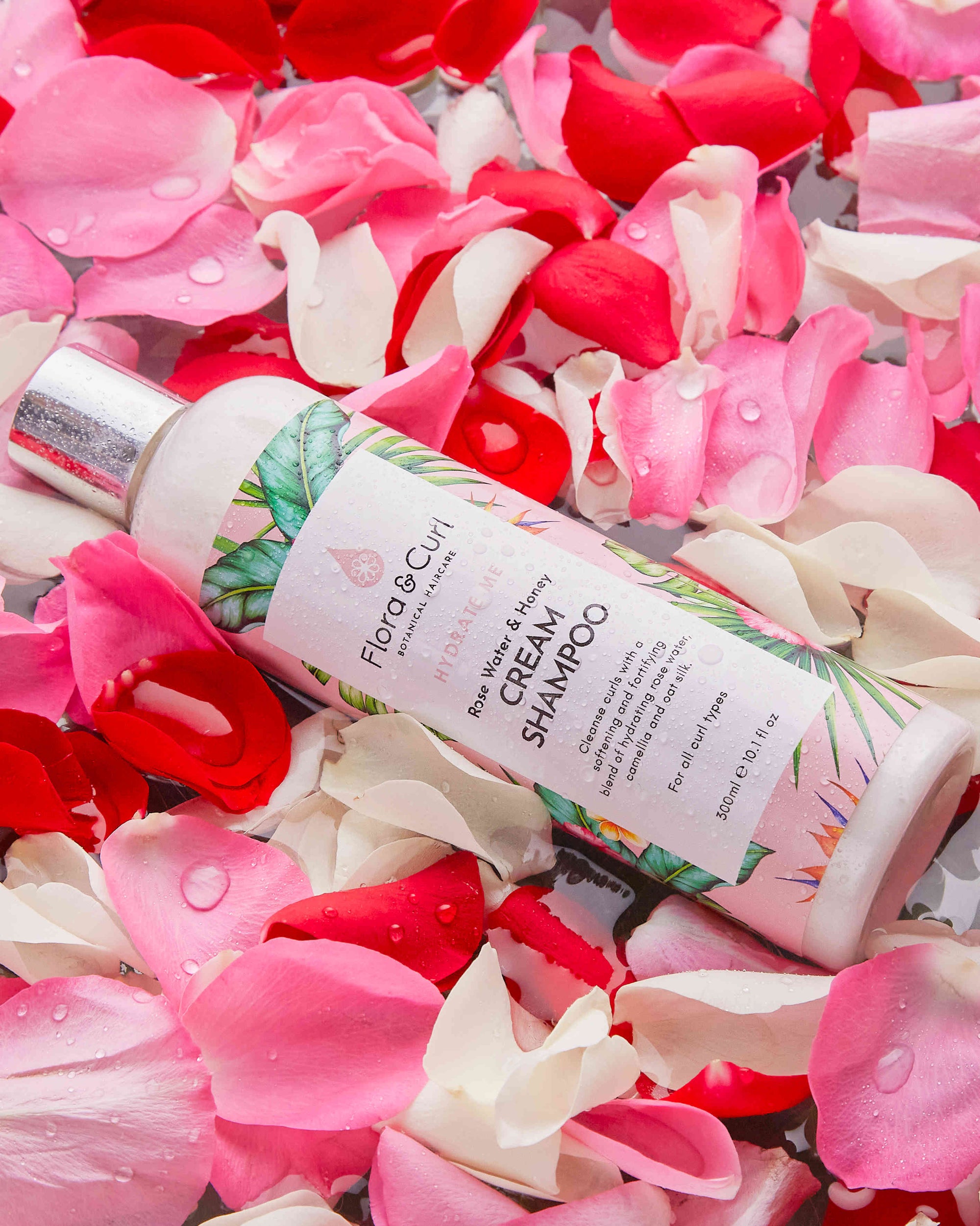 Flora & Curl - Organic Rose water & Honey Cream Shampoo