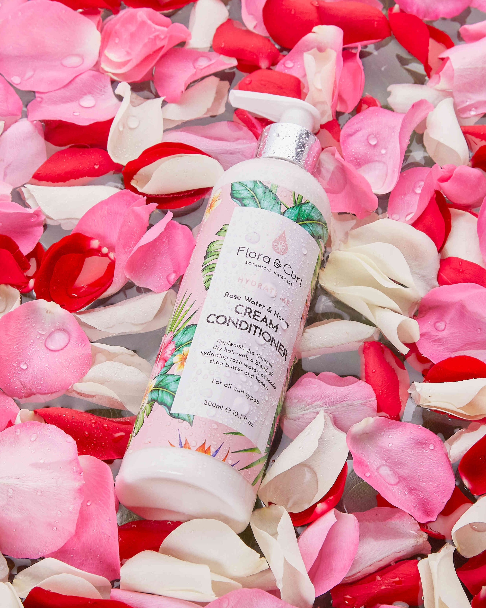 Flora & Curl - Organic Rose Water & Honey Cream Conditioner