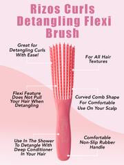 Rizos Curls - Pink Detangling Flexi Brush