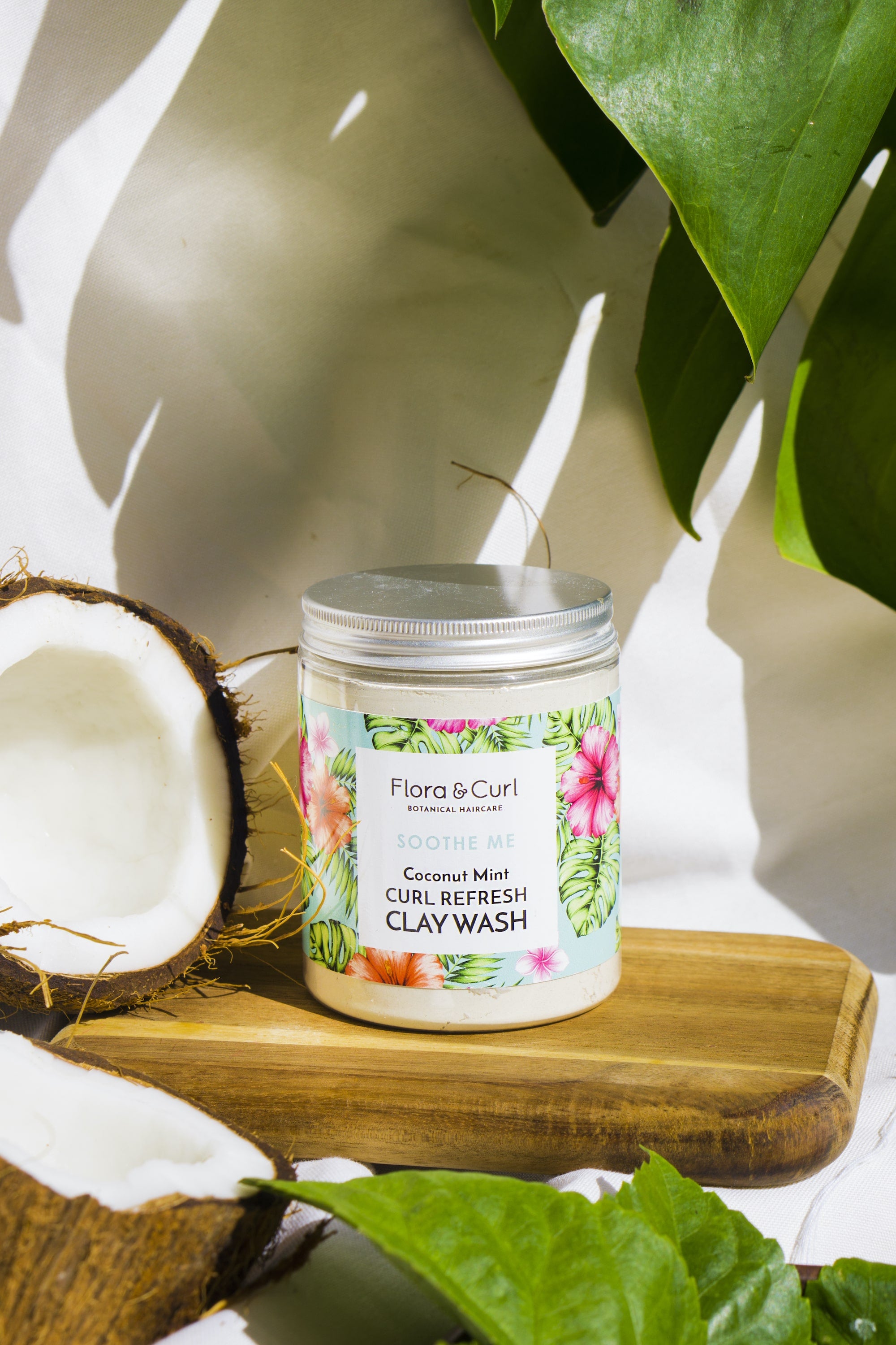 Flora &amp; Curl - Coconut Mint Curl Refresh Clay Wash