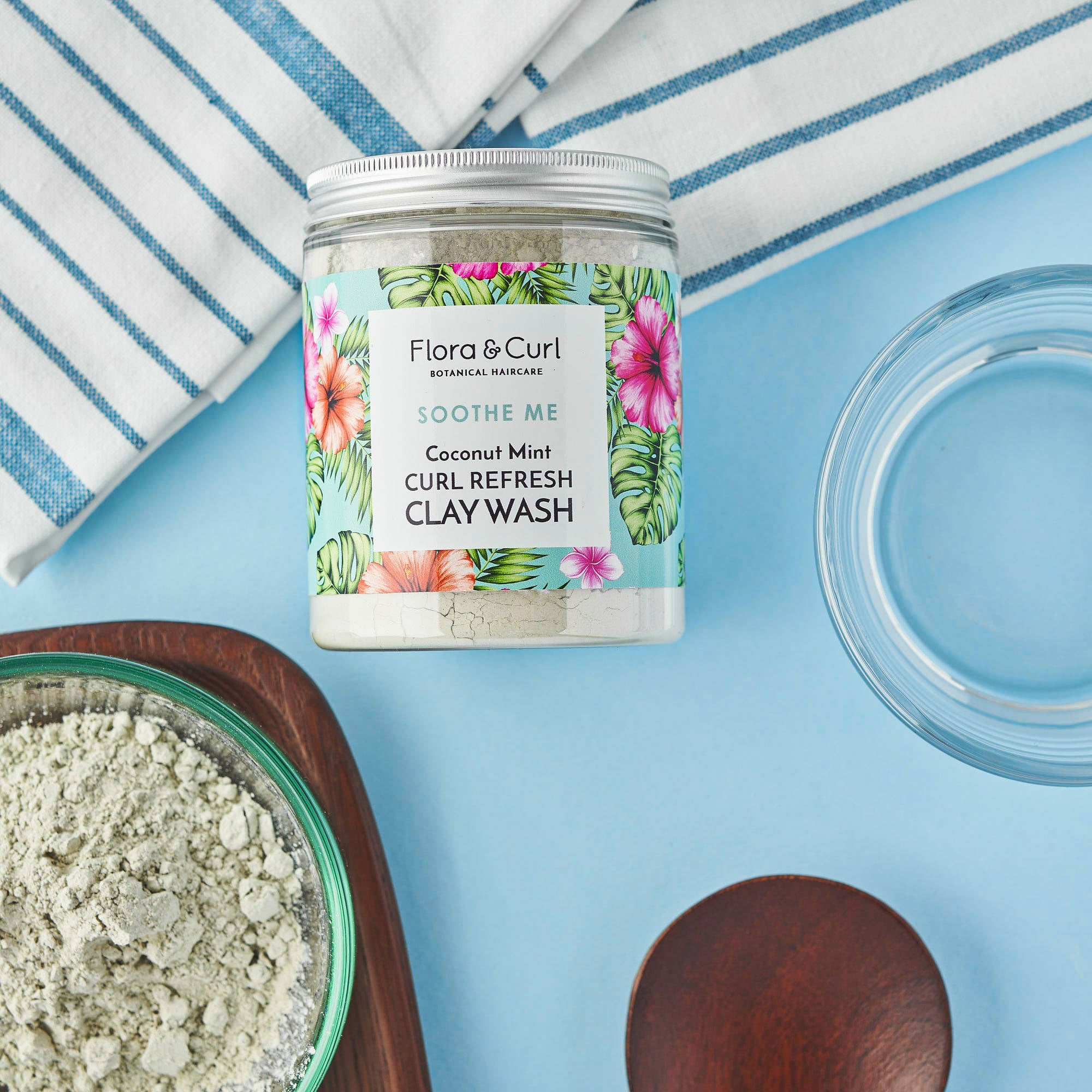 Flora &amp; Curl - Coconut Mint Curl Refresh Clay Wash