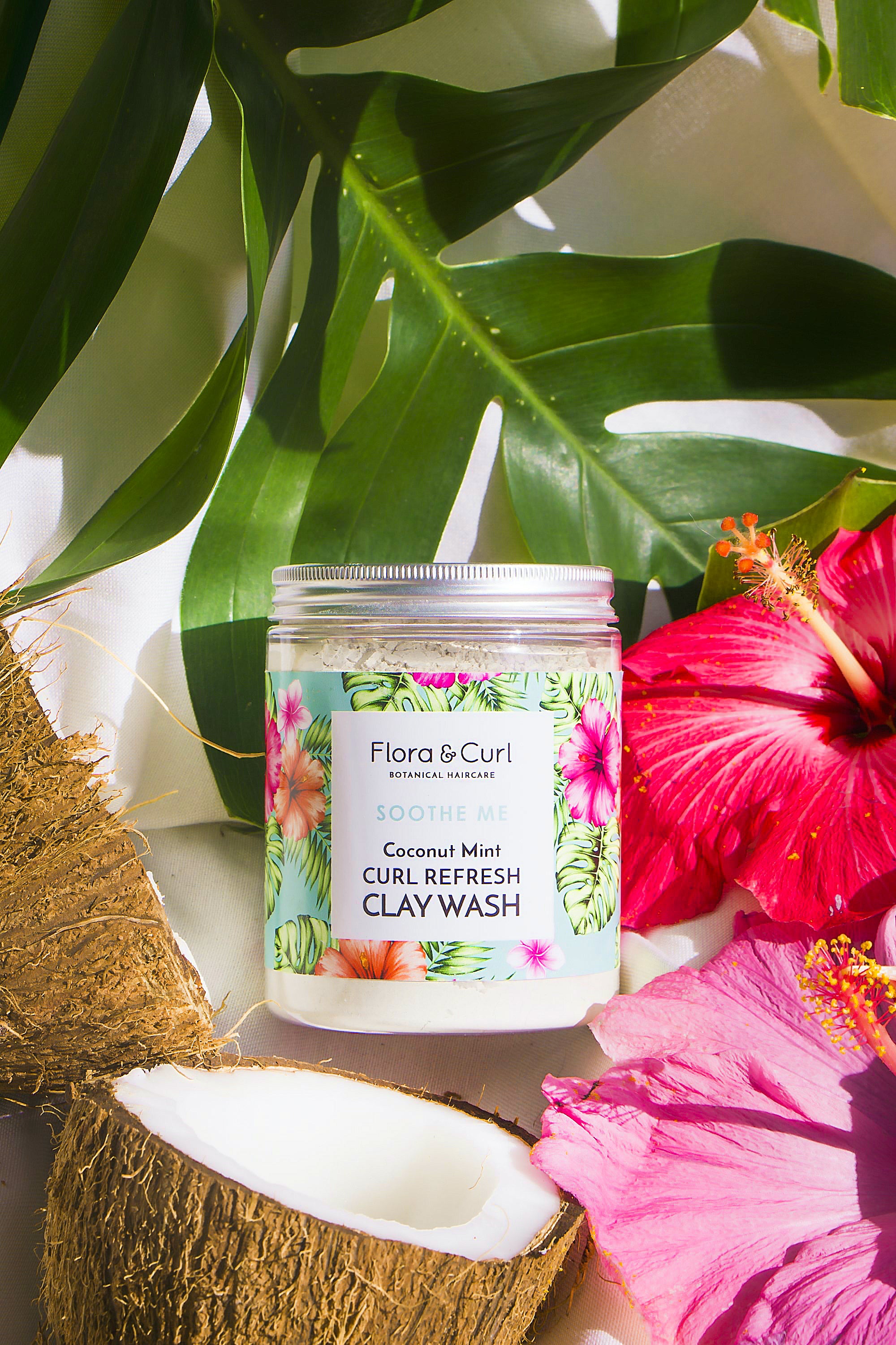 Flora &amp; Curl - Coconut Mint Curl Refresh Clay Wash