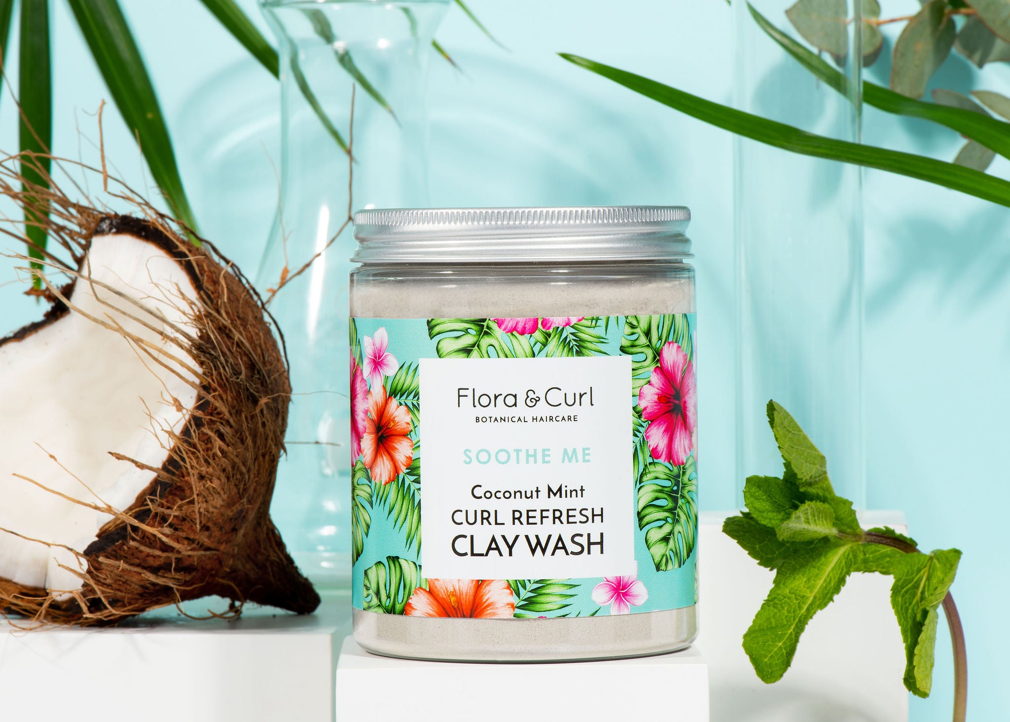 Flora &amp; Curl - Coconut Mint Curl Refresh Clay Wash