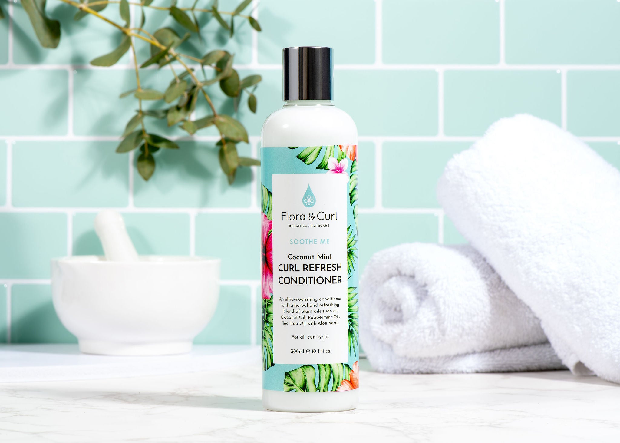 Flora &amp; Curl - Coconut Mint Curl Refresh Conditioner