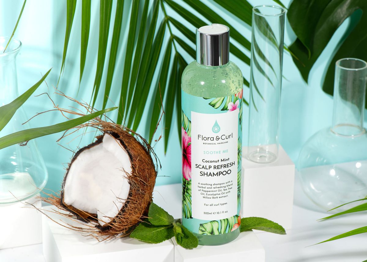 Flora &amp; Curl - Coconut Mint Scalp Refresh Shampoo